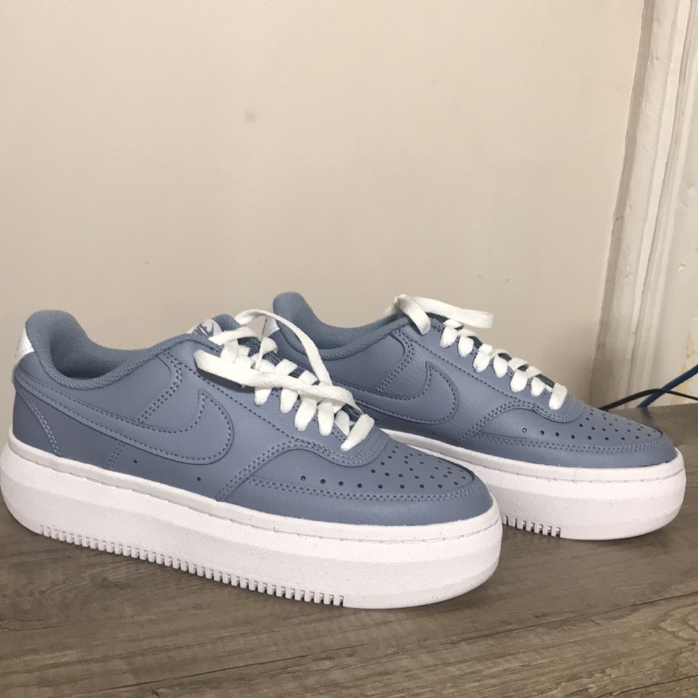 New Nike gray platform sneakers for women